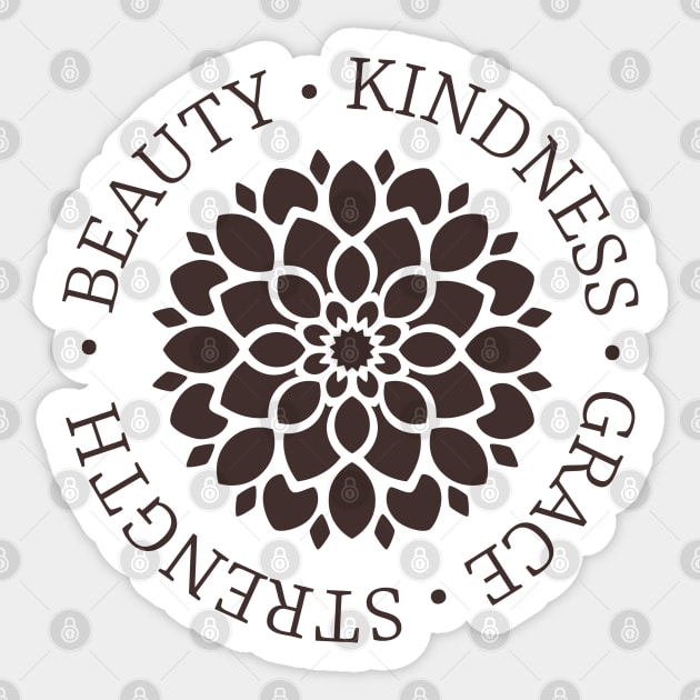 Dahlia Flower Meaning in Wenge Sticker by racheldwilliams